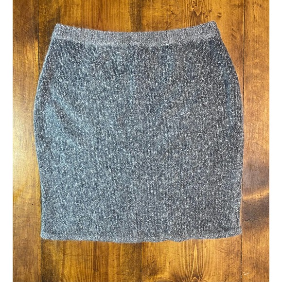 Dressbarn Vintage Gray Angora Silk Lambswool Skirt Size‎ M - Picture 6 of 6